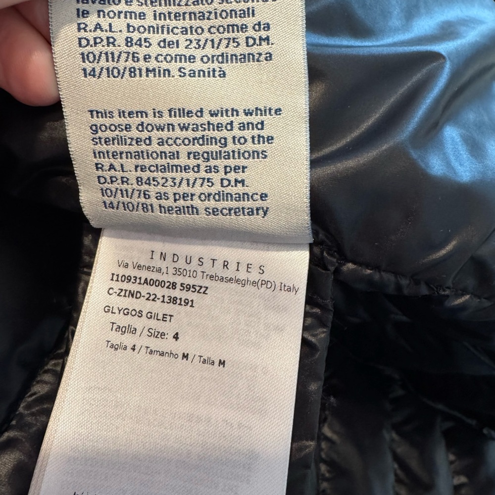 Moncler Shiny Black Puffer Vest - Picture 12 of 14